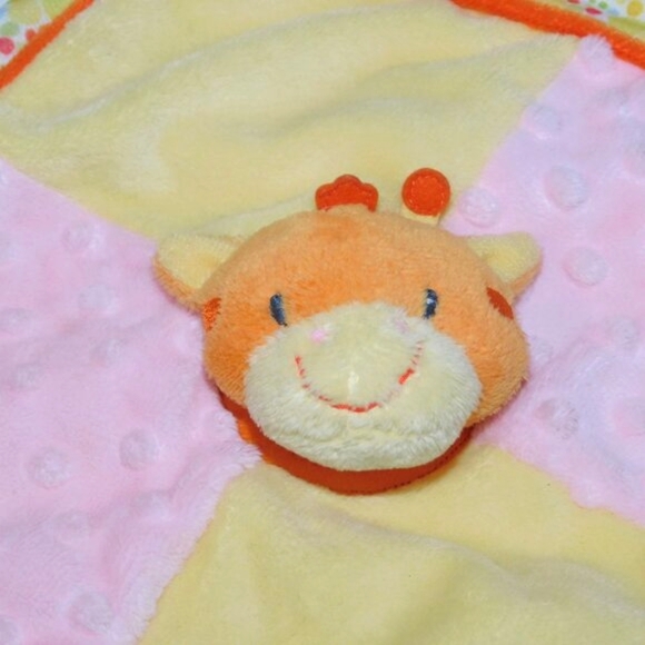 Russ Baby love to Learn Giraffe Plush Security Blanket Pacifier Holder Mirror - Picture 3 of 5